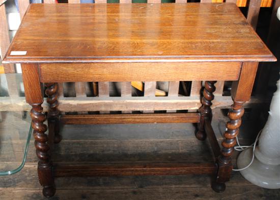 Oak barley twist table